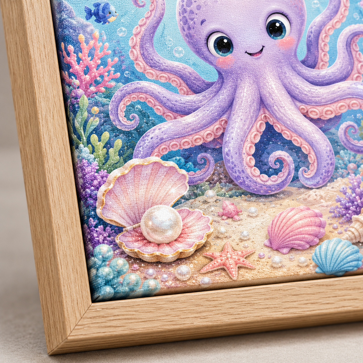 Quadro Polvo no Fundo do Mar