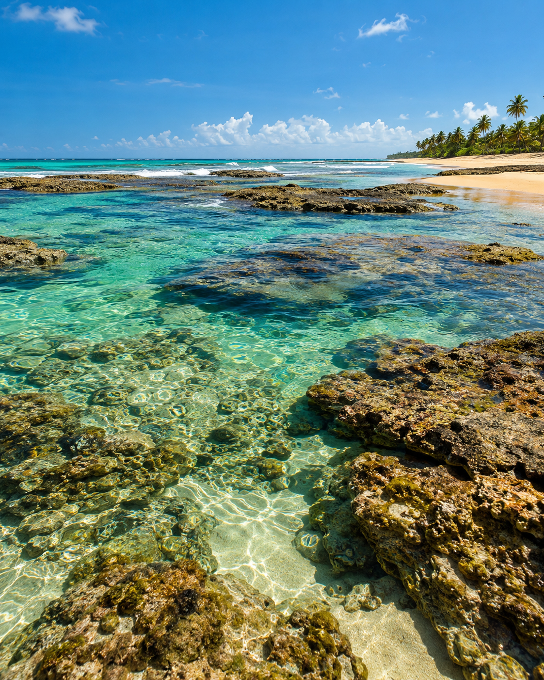 Quadro Praia com Piscinas Naturais