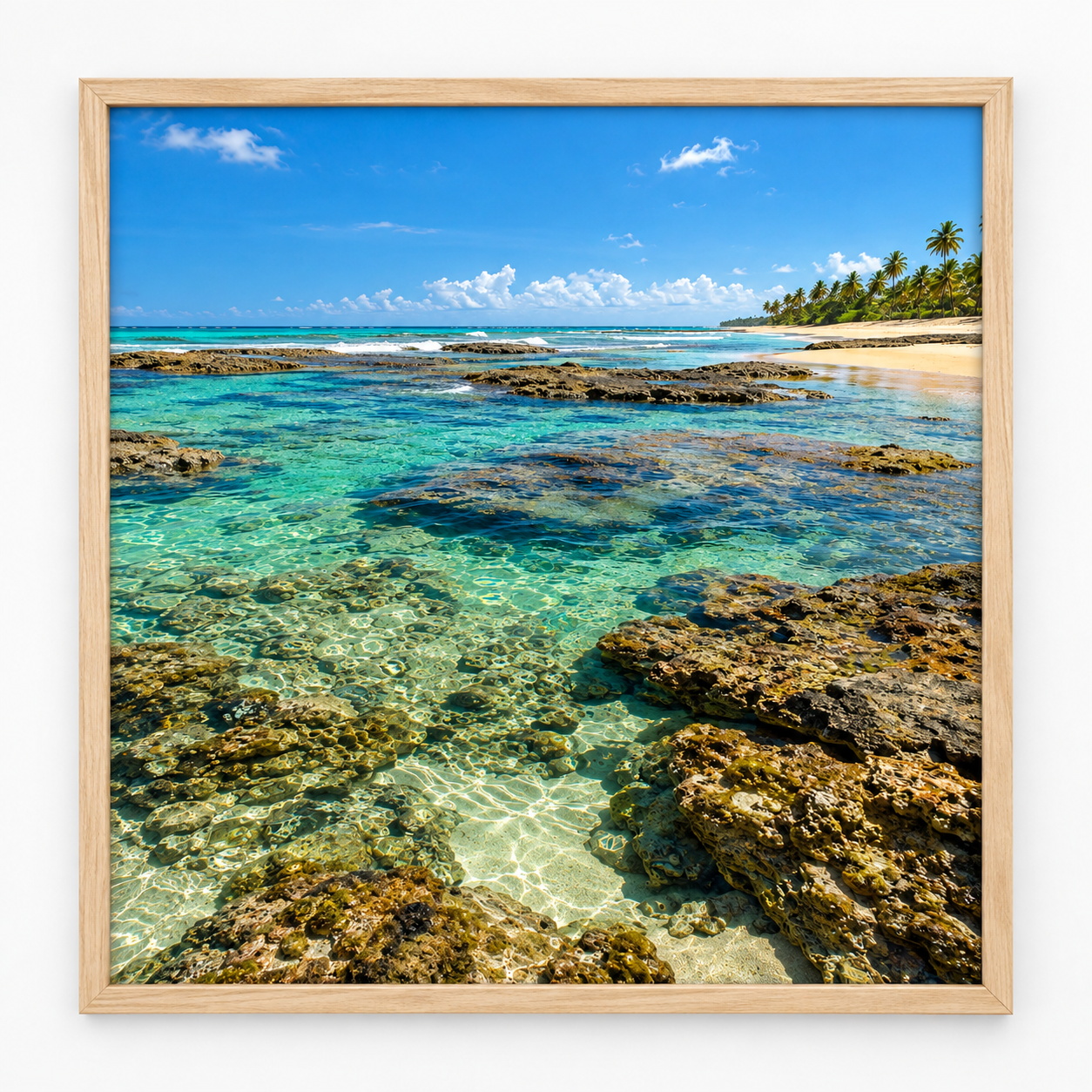 Quadro Praia com Piscinas Naturais