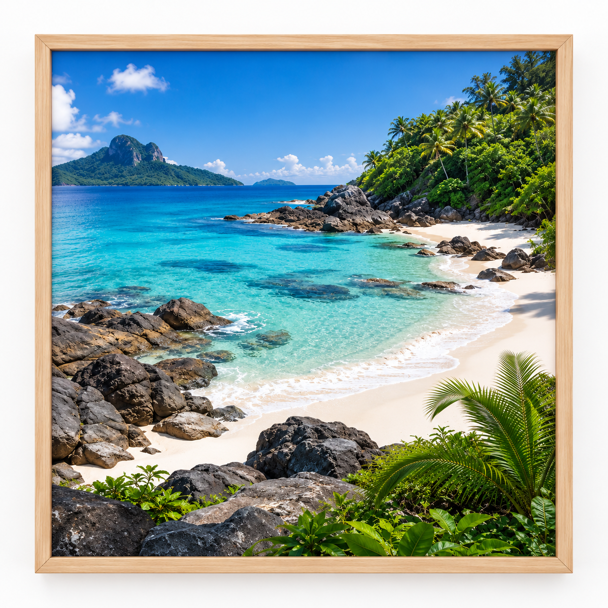 Quadro Praia e Mar Turquesa