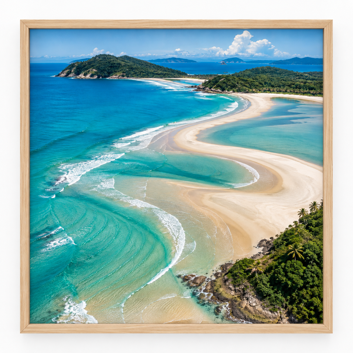 Quadro Faixa de Areia e Mar Turquesa
