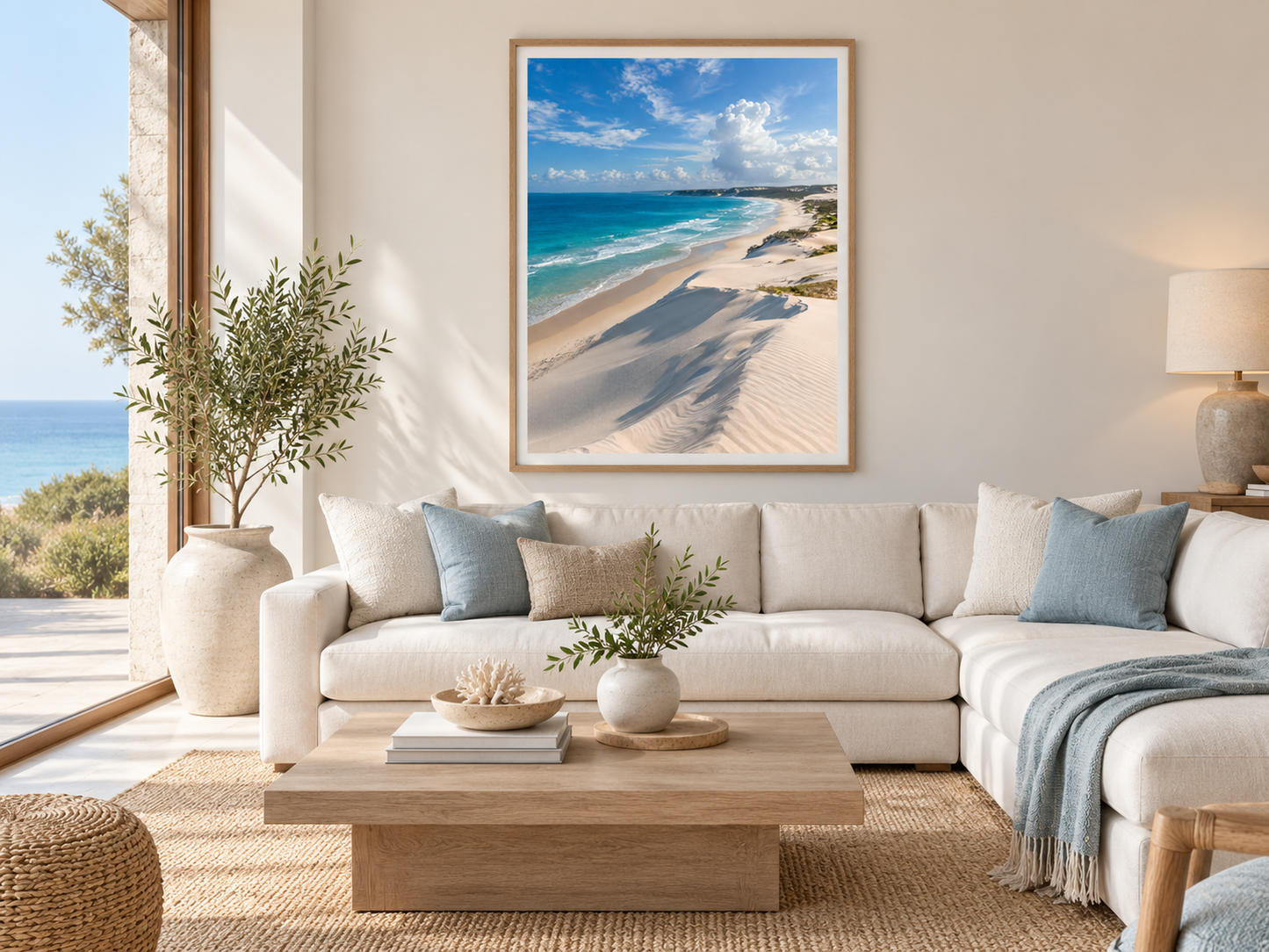 Quadro Dunas e Mar Azul