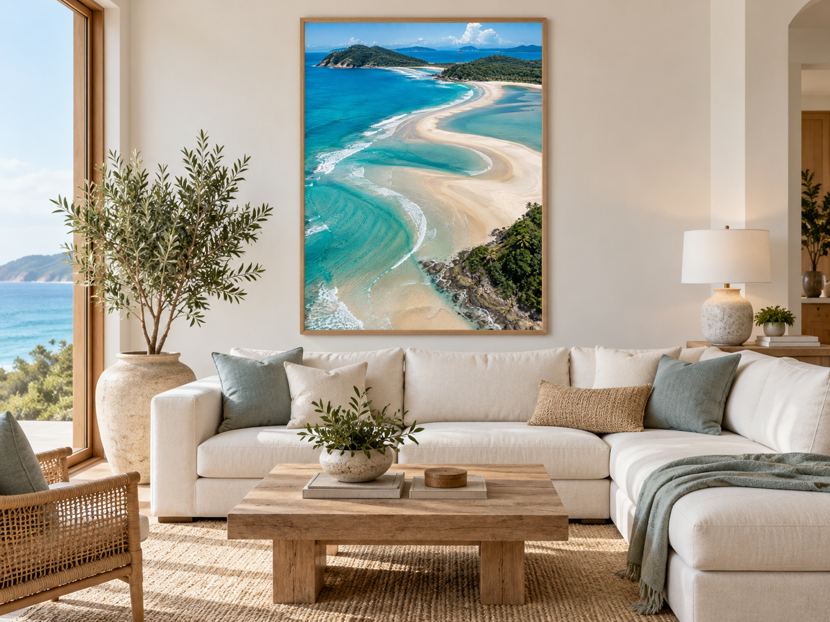 Quadro Faixa de Areia e Mar Turquesa
