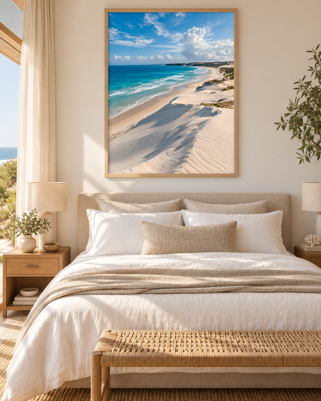 Quadro Dunas e Mar Azul