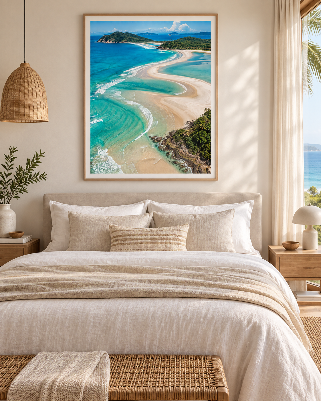 Quadro Faixa de Areia e Mar Turquesa