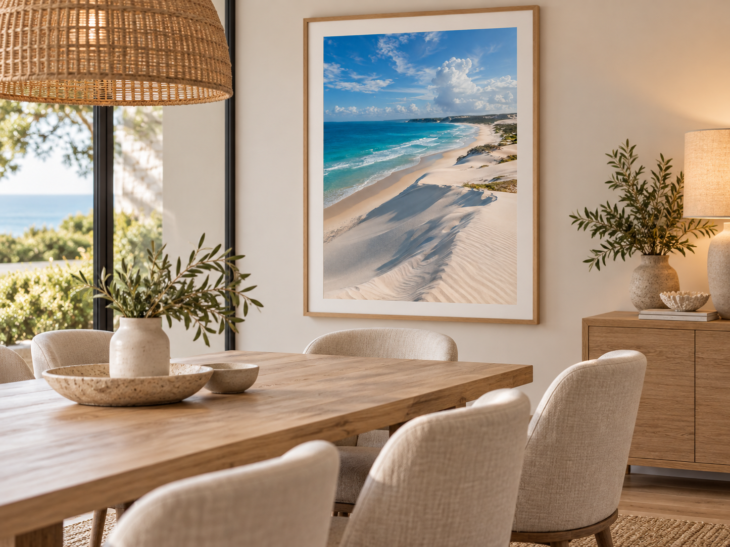 Quadro Dunas e Mar Azul