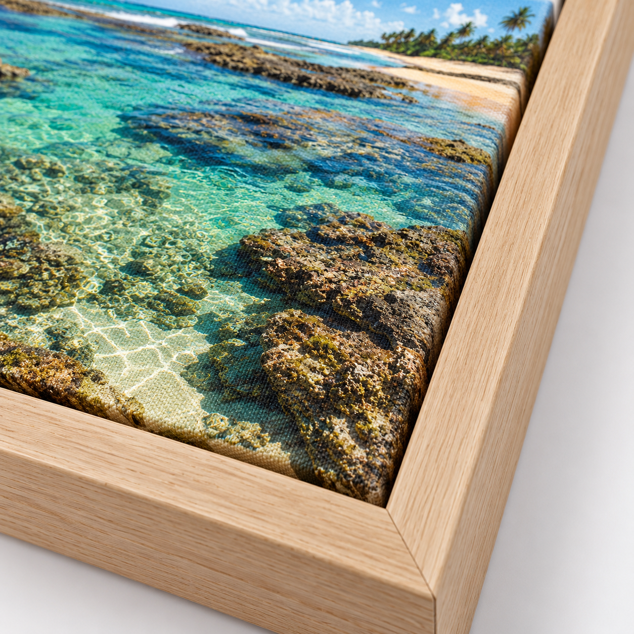 Quadro Praia com Piscinas Naturais