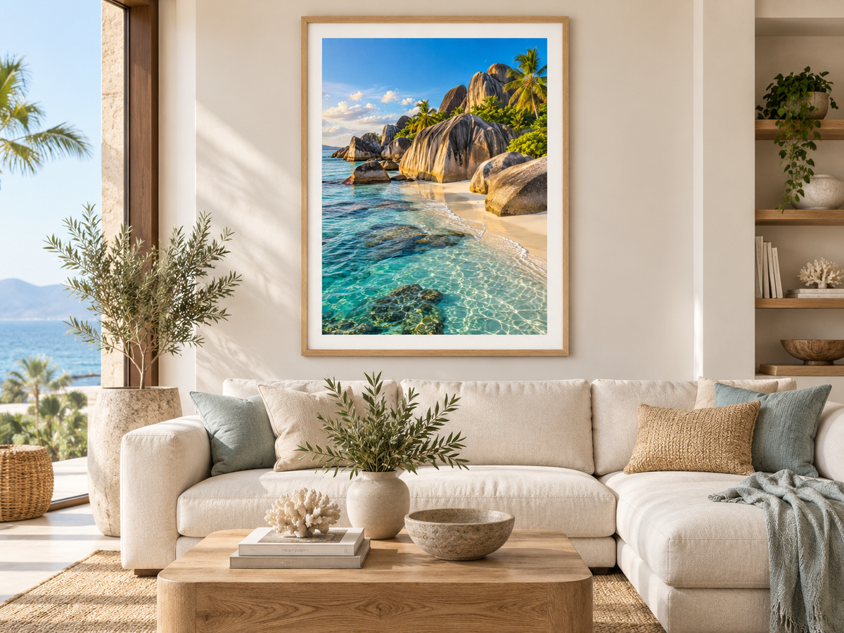 Quadro Praia Paradisíaca das Seicheles