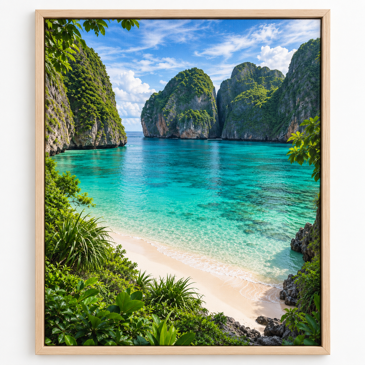 Quadro Praia entre Falésias e Mar Turquesa