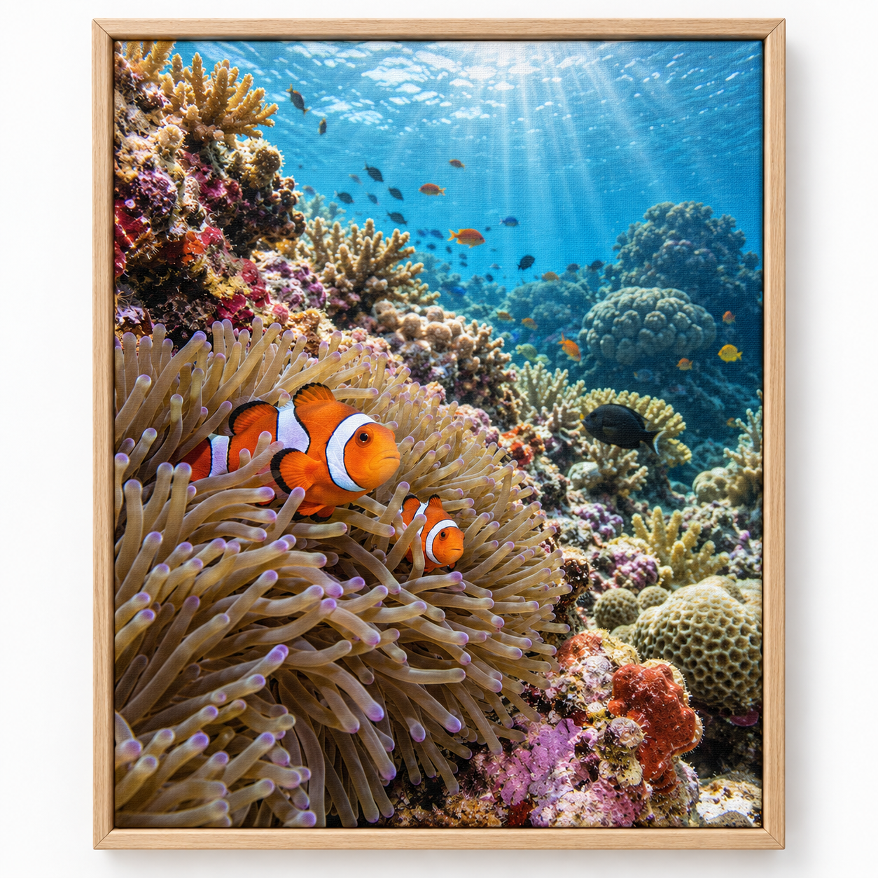 Quadro Peixes-Palhaço e Recife de Coral