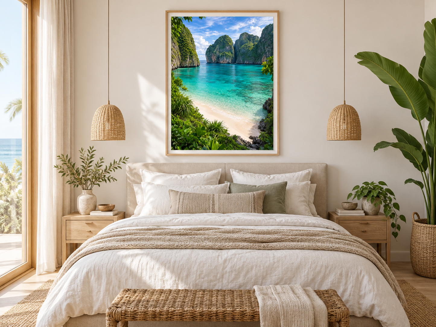 Quadro Praia entre Falésias e Mar Turquesa