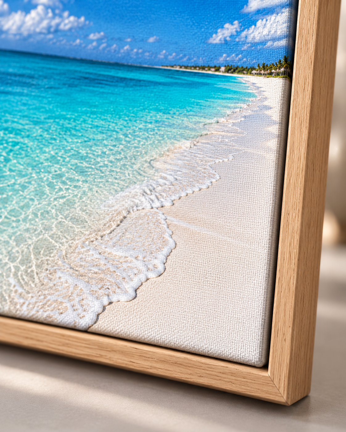Quadro Praia de Areia Branca e Mar Turquesa