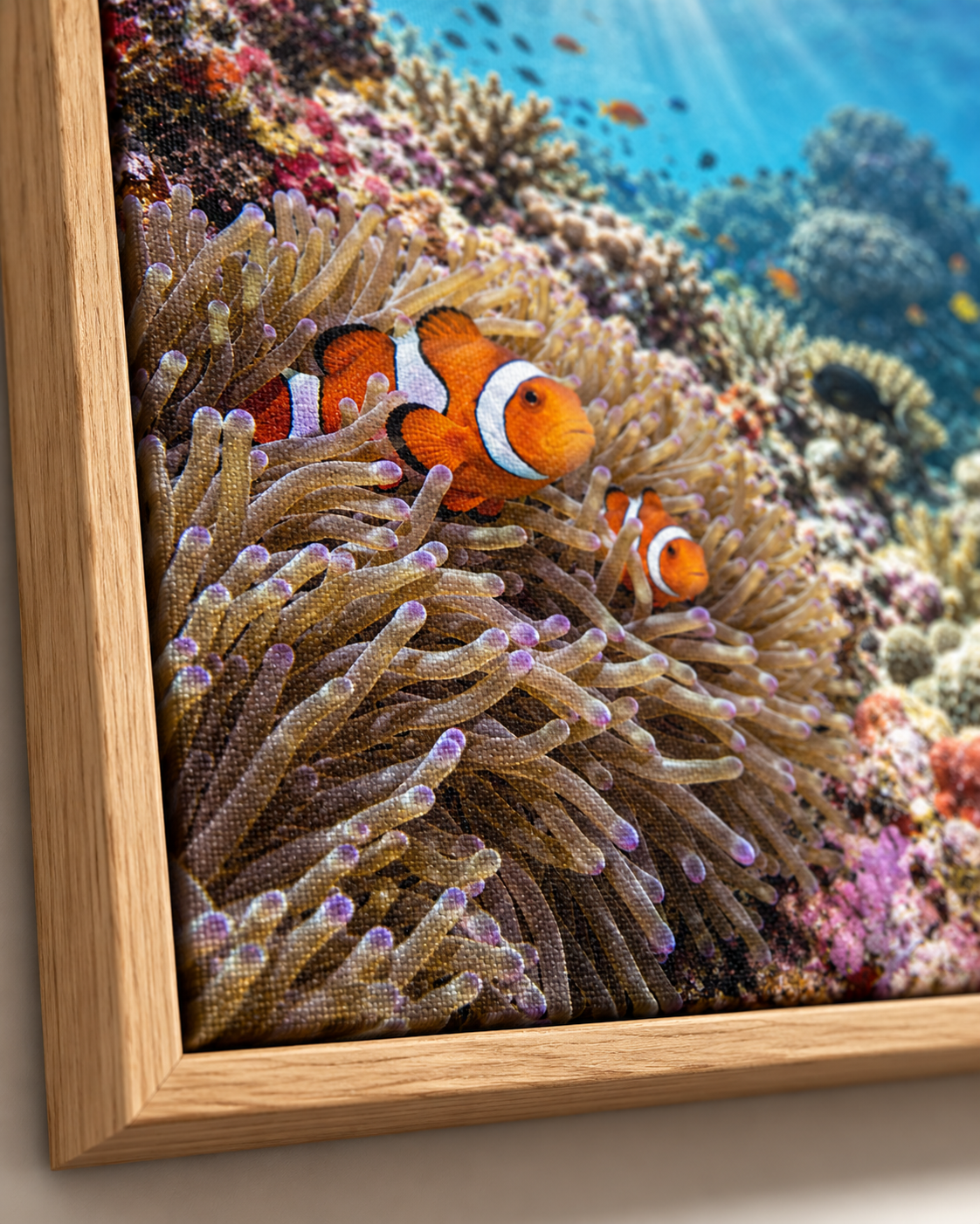 Quadro Peixes-Palhaço e Recife de Coral