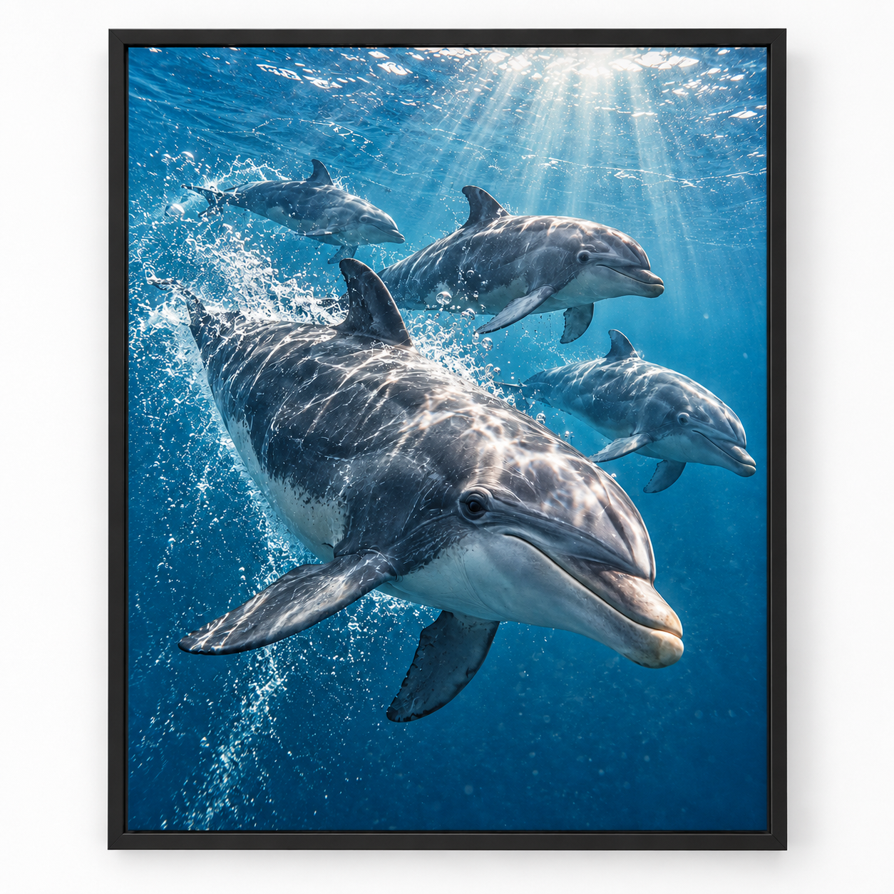 Quadro Golfinhos no Oceano