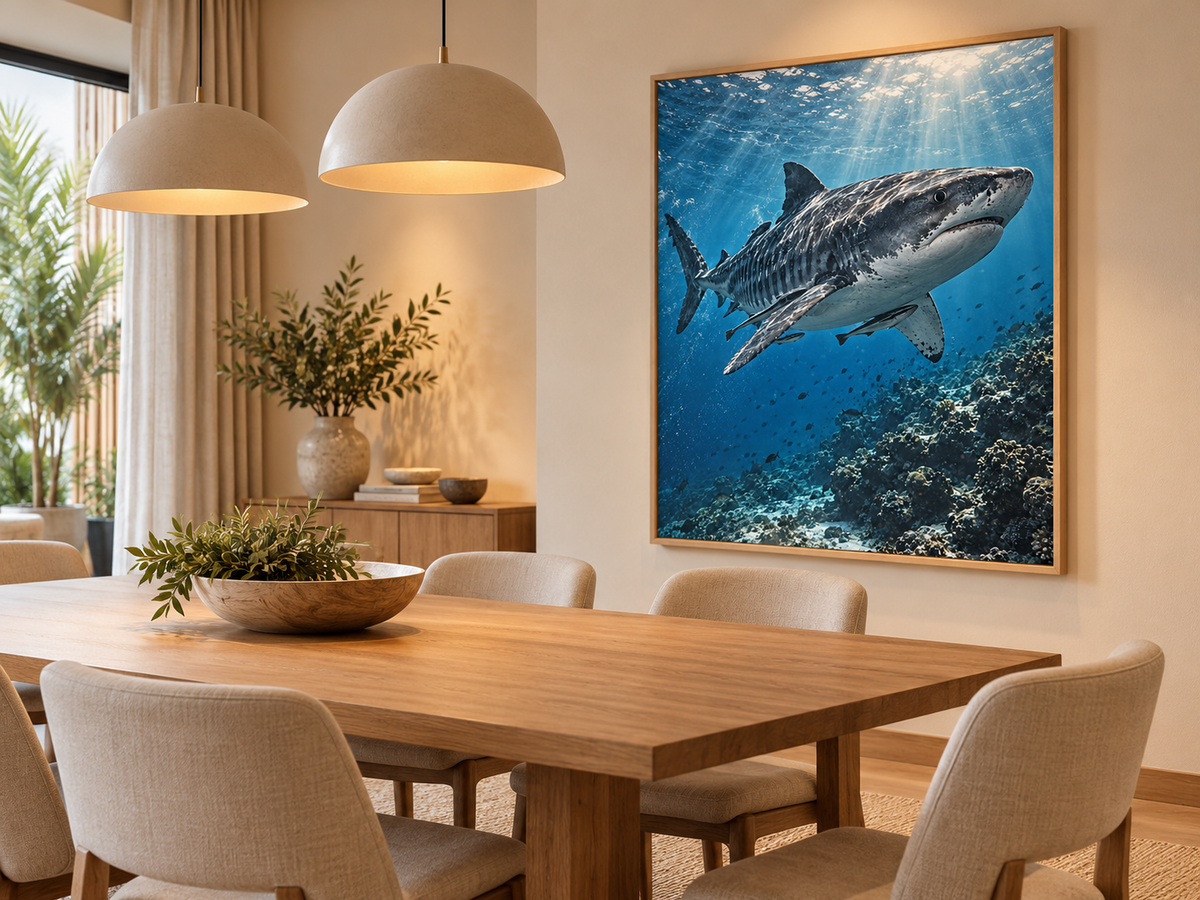Quadro Tubarão-Branco no Oceano