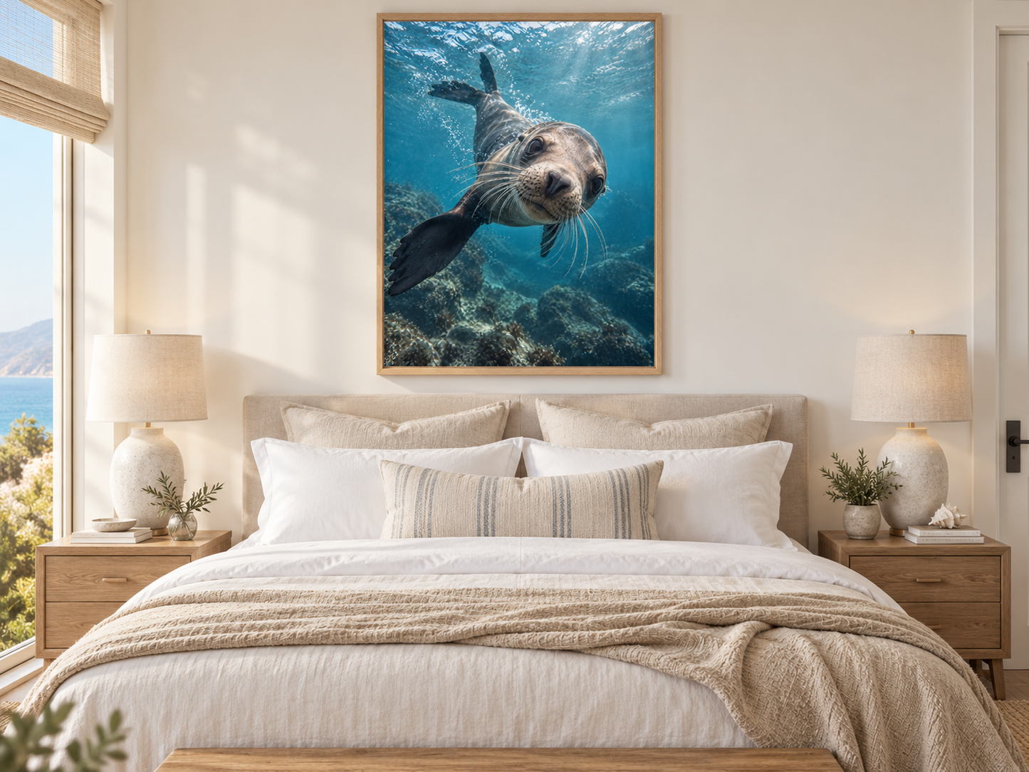 Quadro Leão-Marinho no Oceano