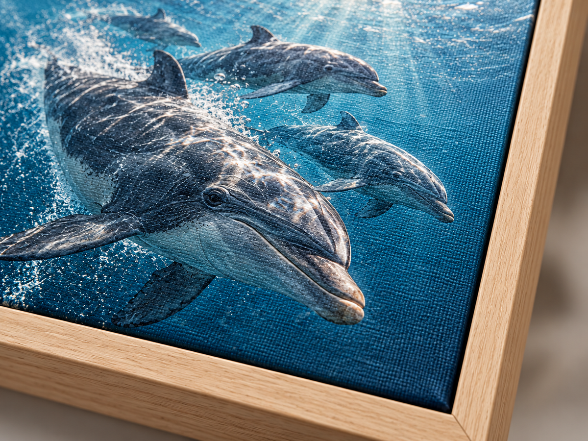 Quadro Golfinhos no Oceano