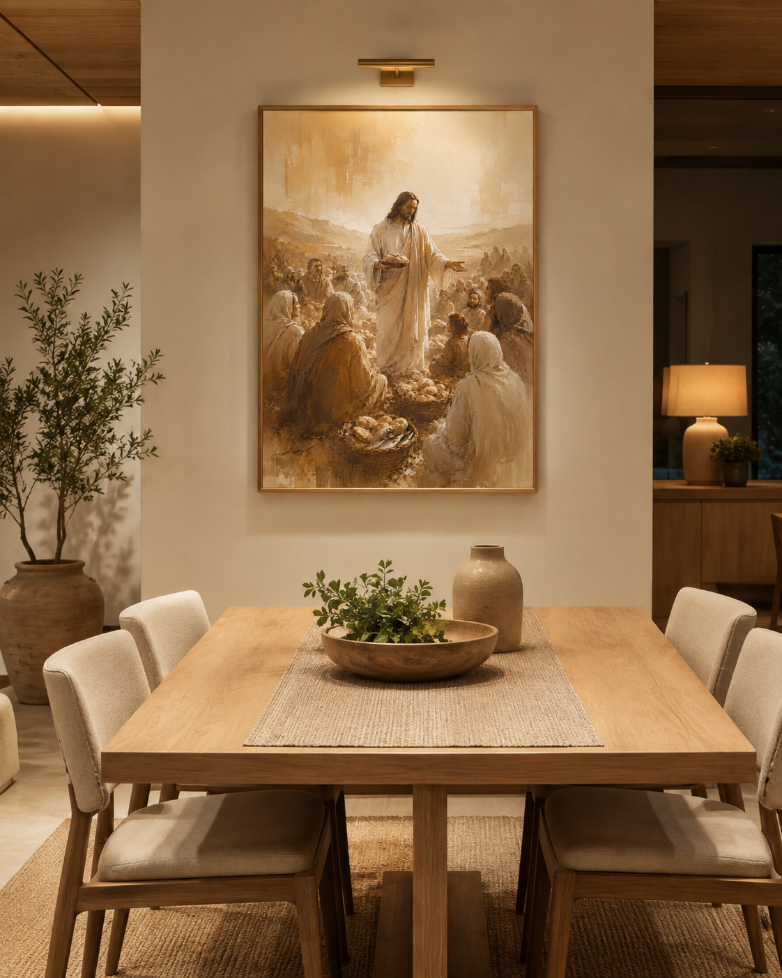 Quadro Milagre da Multiplicação dos Pães e Peixes