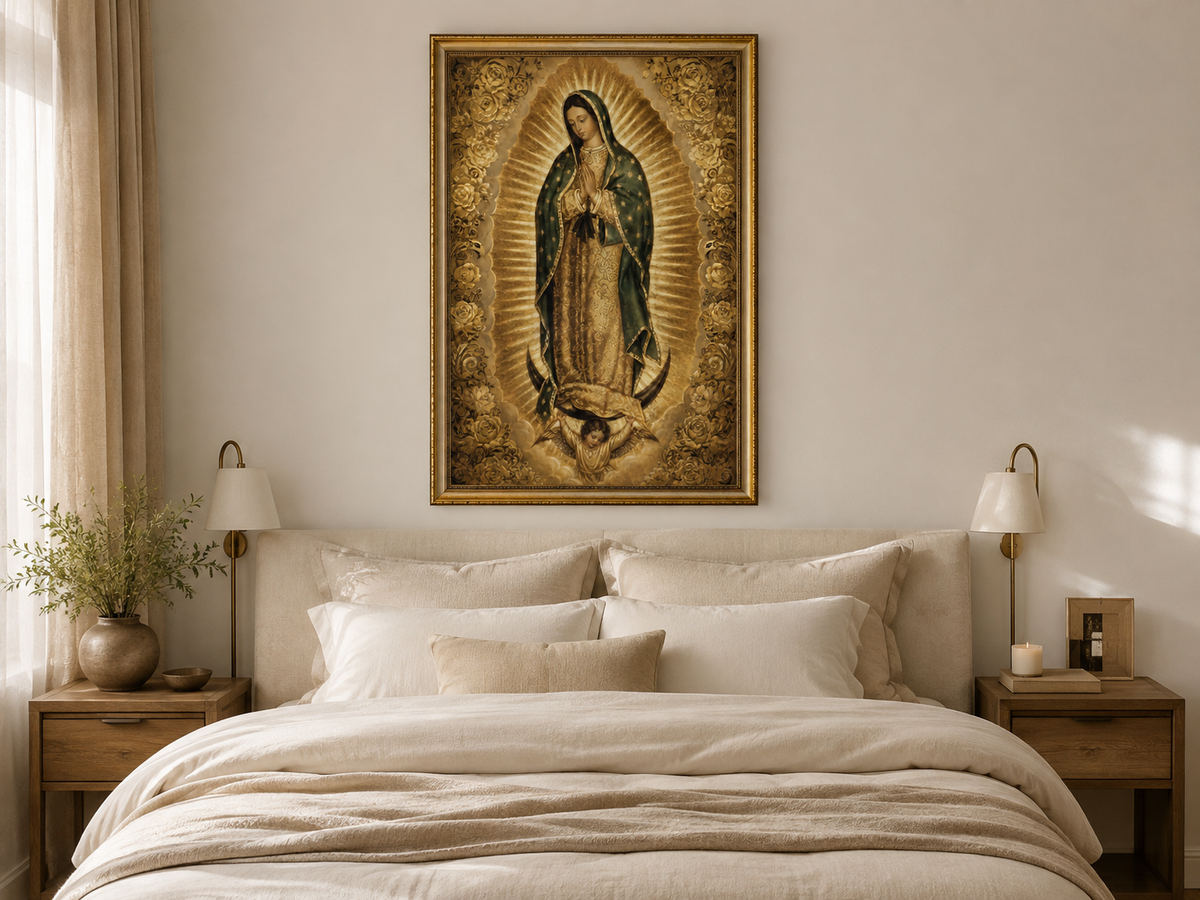 Quadro Nossa Senhora de Guadalupe em Dourado