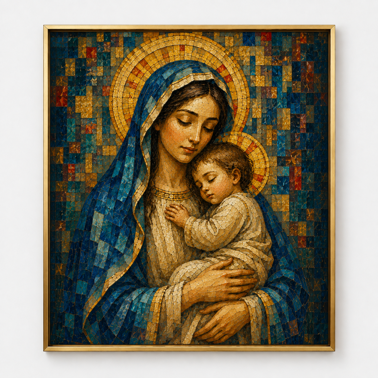 Quadro Virgem Maria e Menino Jesus