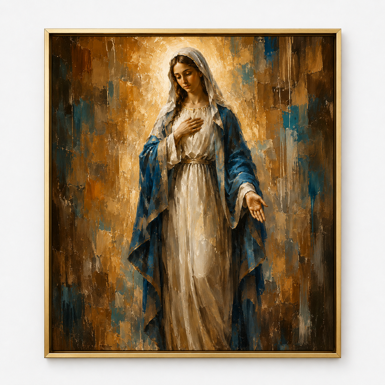 Quadro Virgem Maria em Gesto de Acolhimento