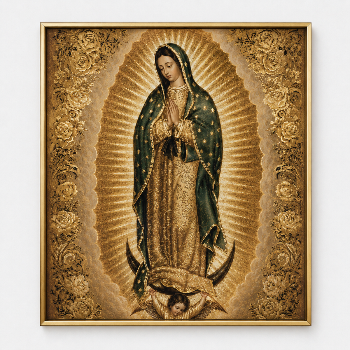 Quadro Nossa Senhora de Guadalupe em Dourado