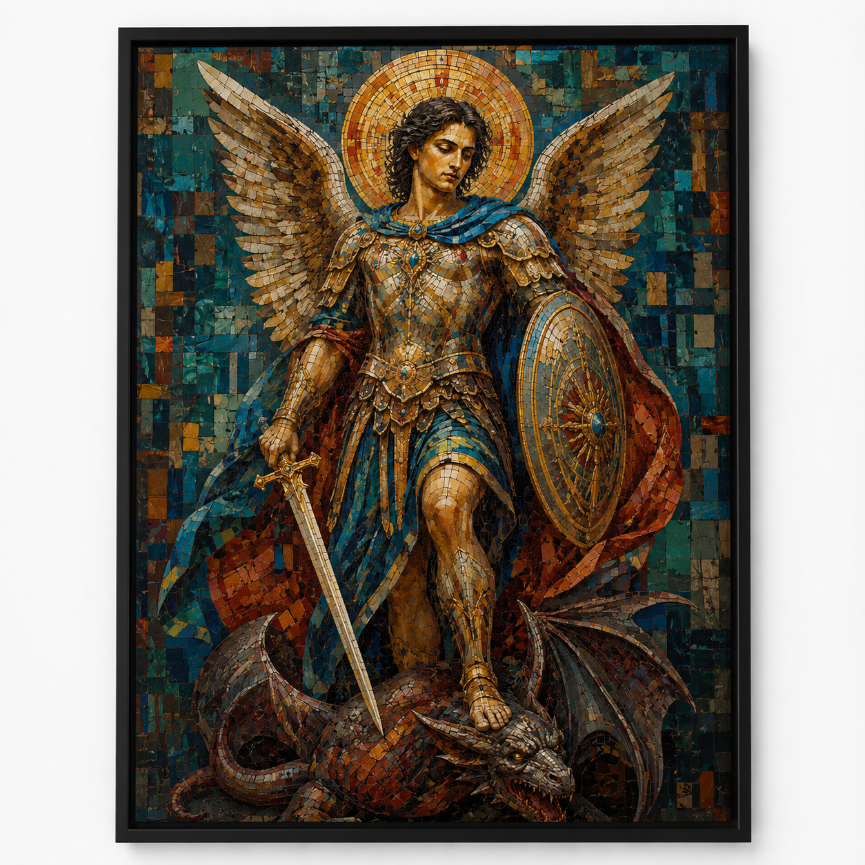 Quadro São Miguel Arcanjo em Mosaico