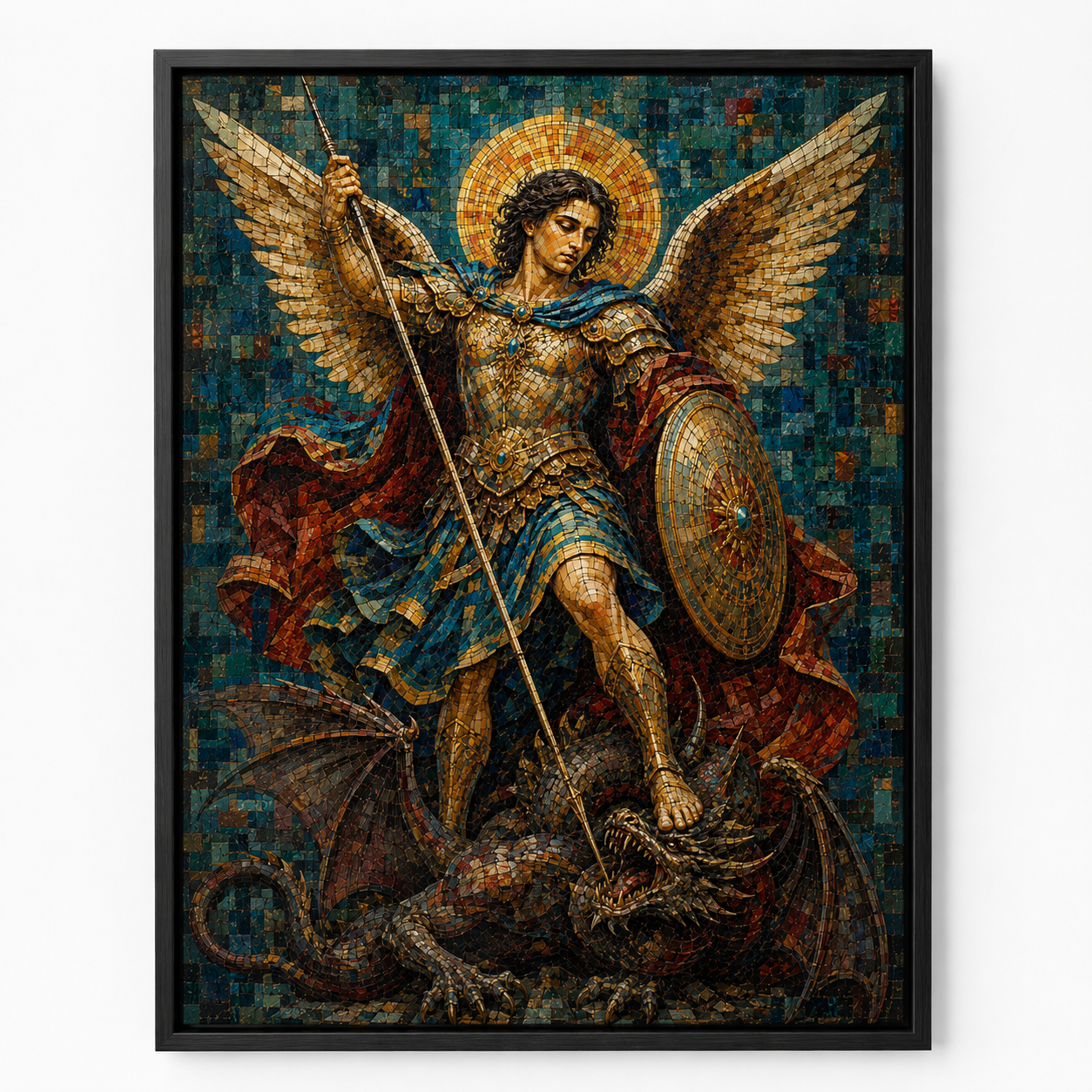 Quadro São Miguel Arcanjo e o Dragão
