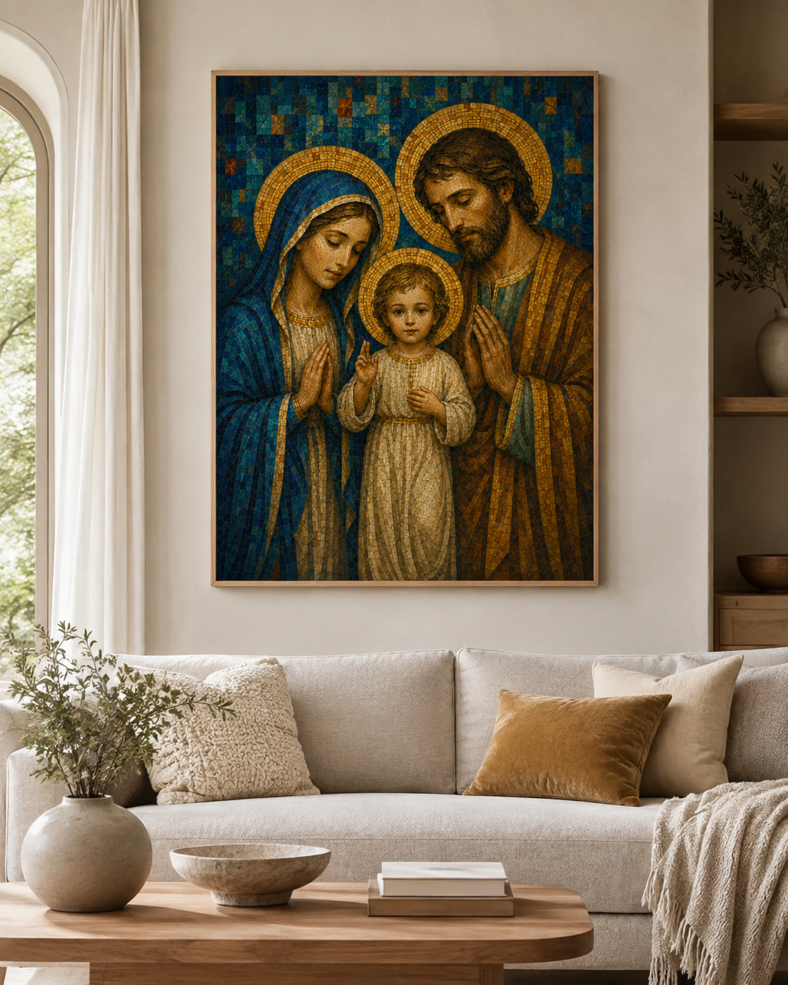 Quadro Sagrada Família em Oração