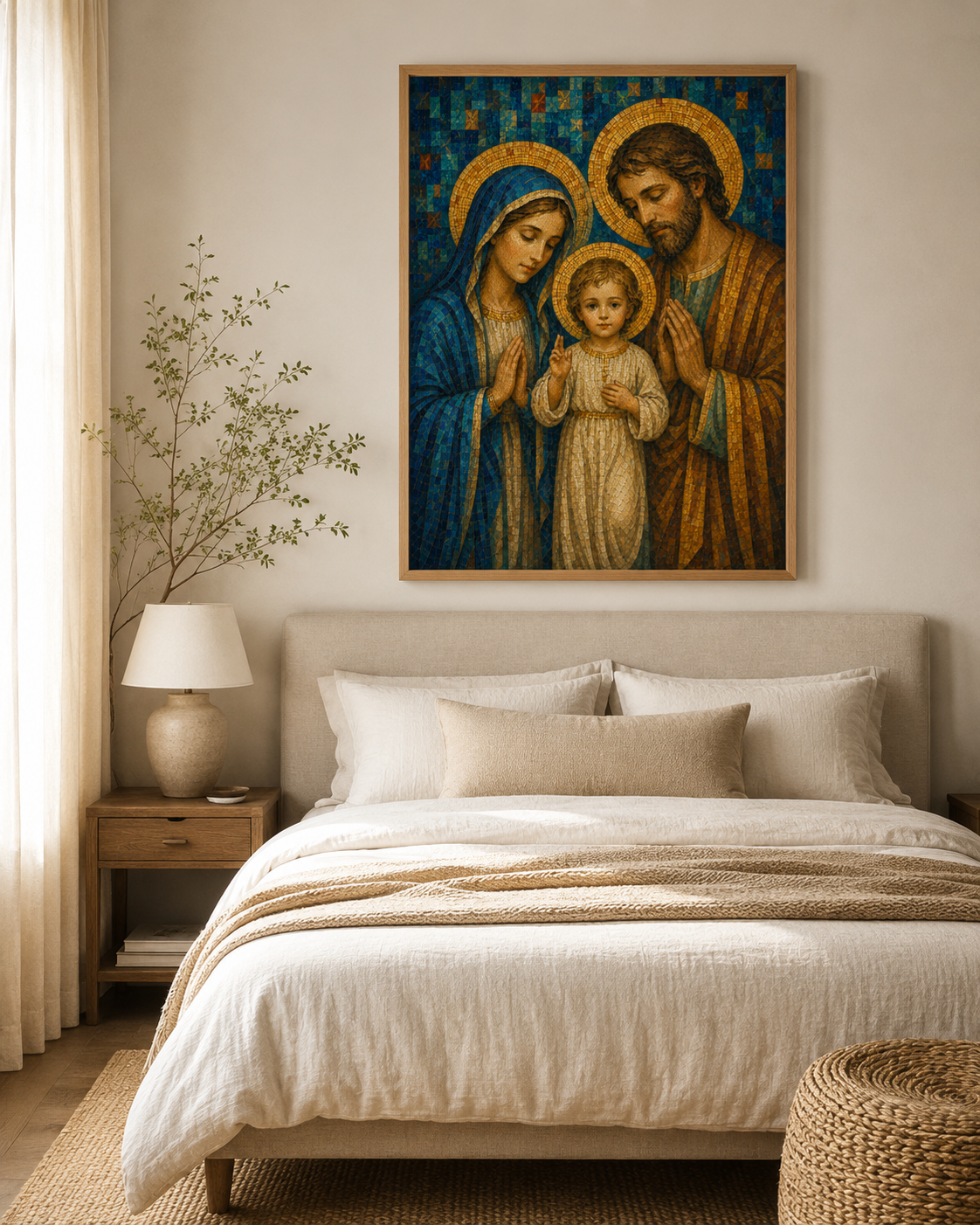 Quadro Sagrada Família em Oração