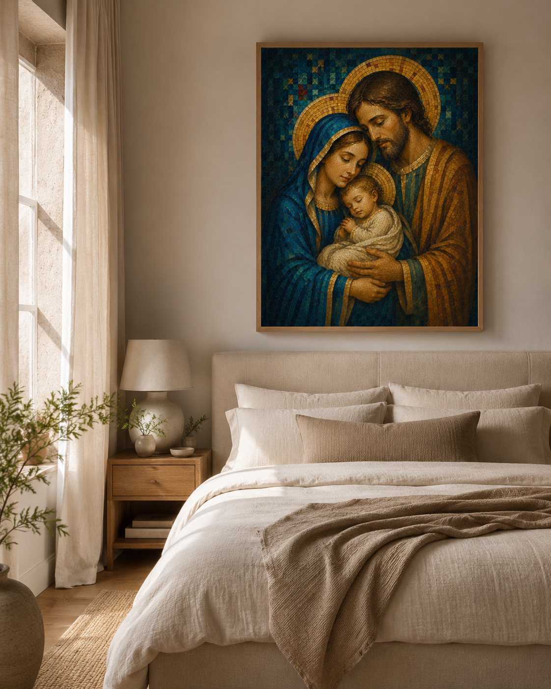 Quadro Sagrada Família Ternura