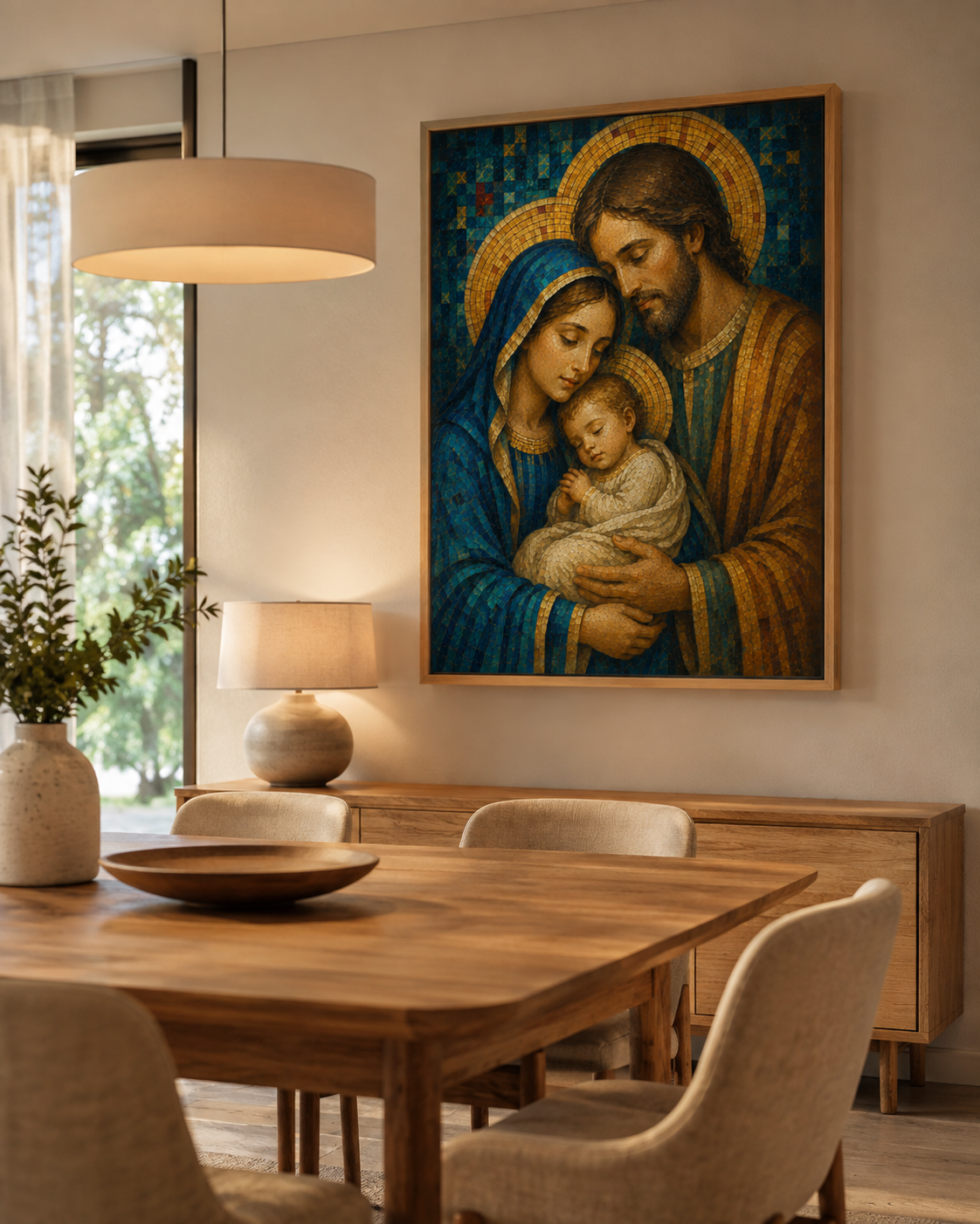 Quadro Sagrada Família Ternura