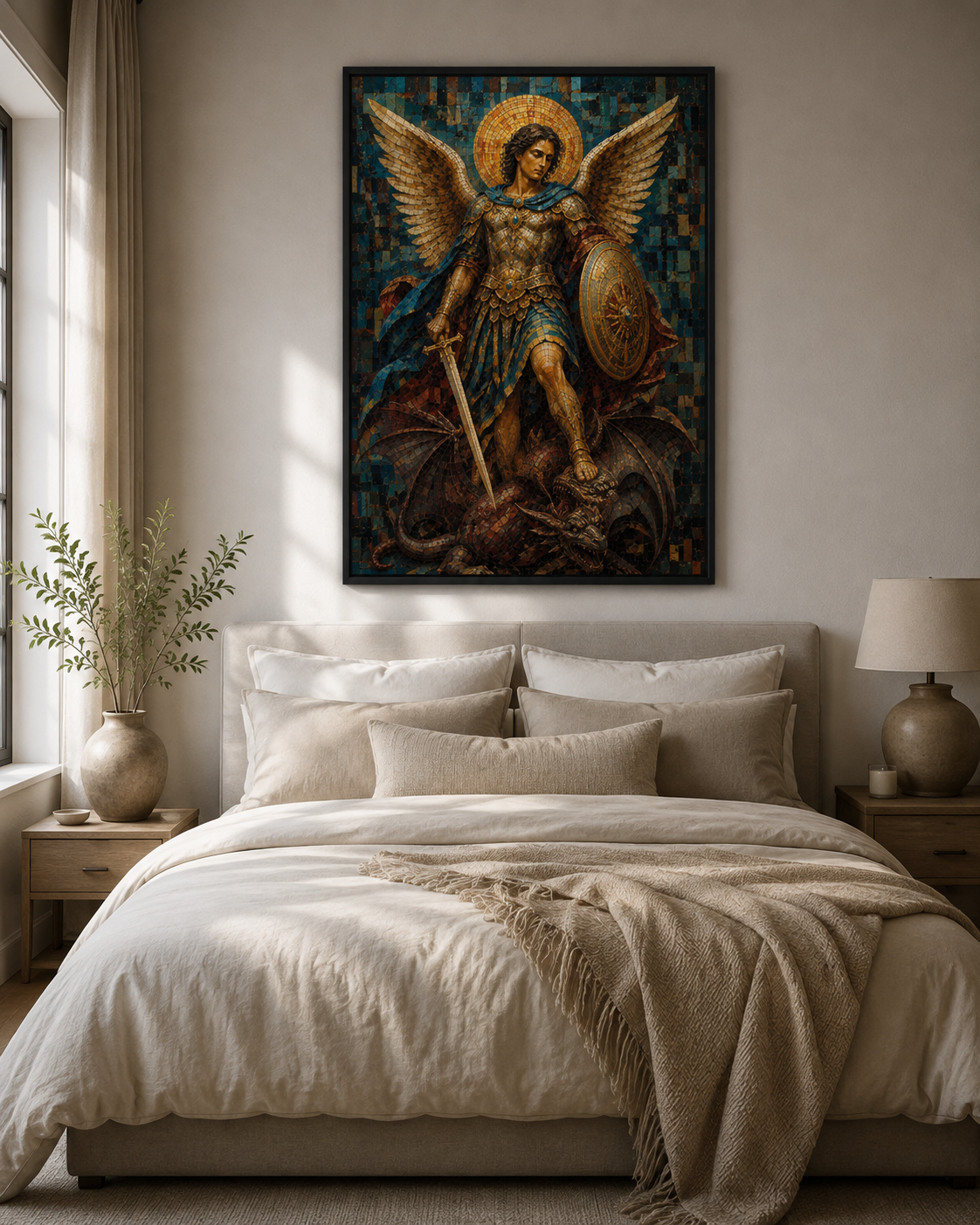 Quadro São Miguel Arcanjo em Mosaico
