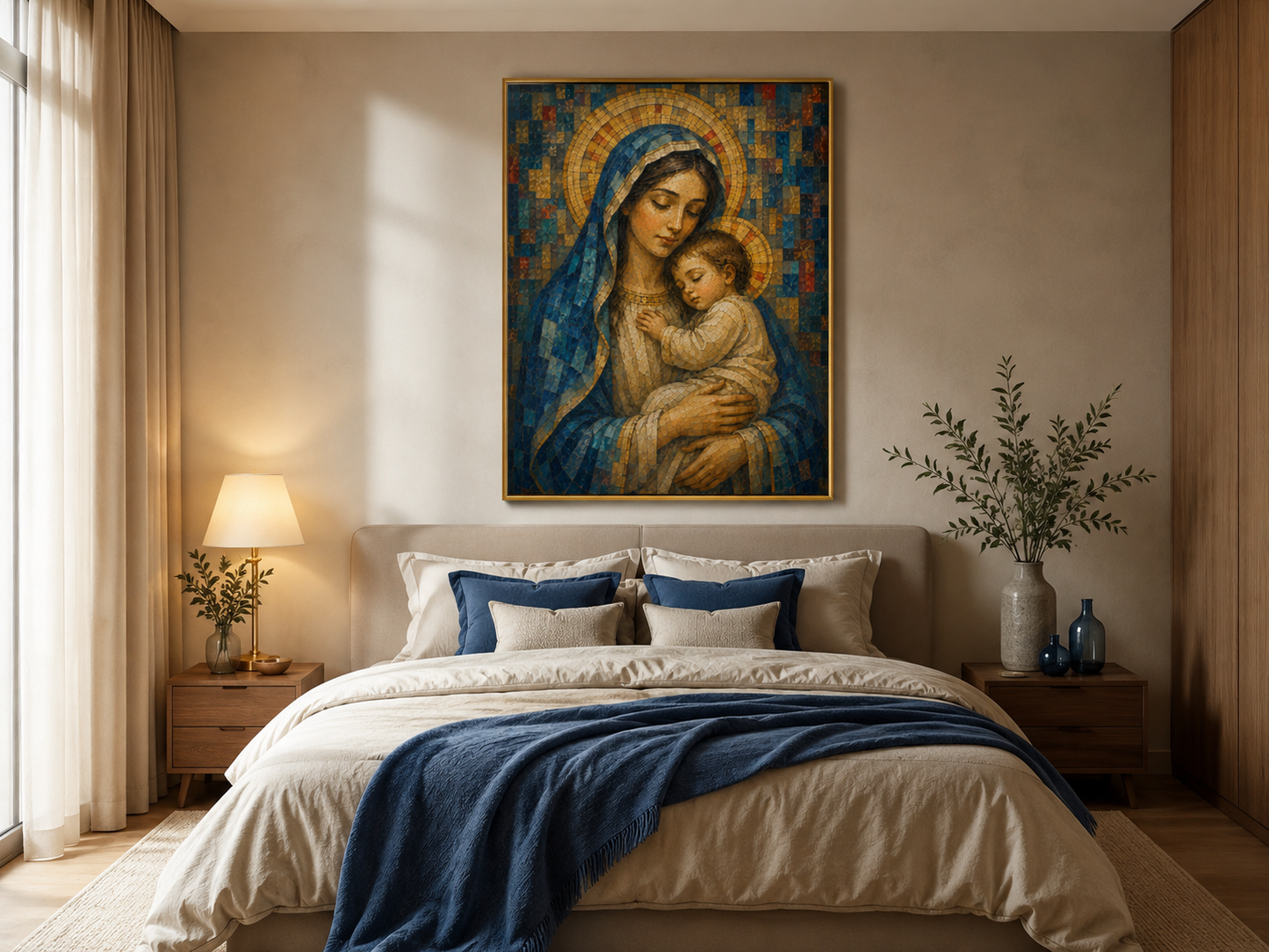 Quadro Virgem Maria e Menino Jesus