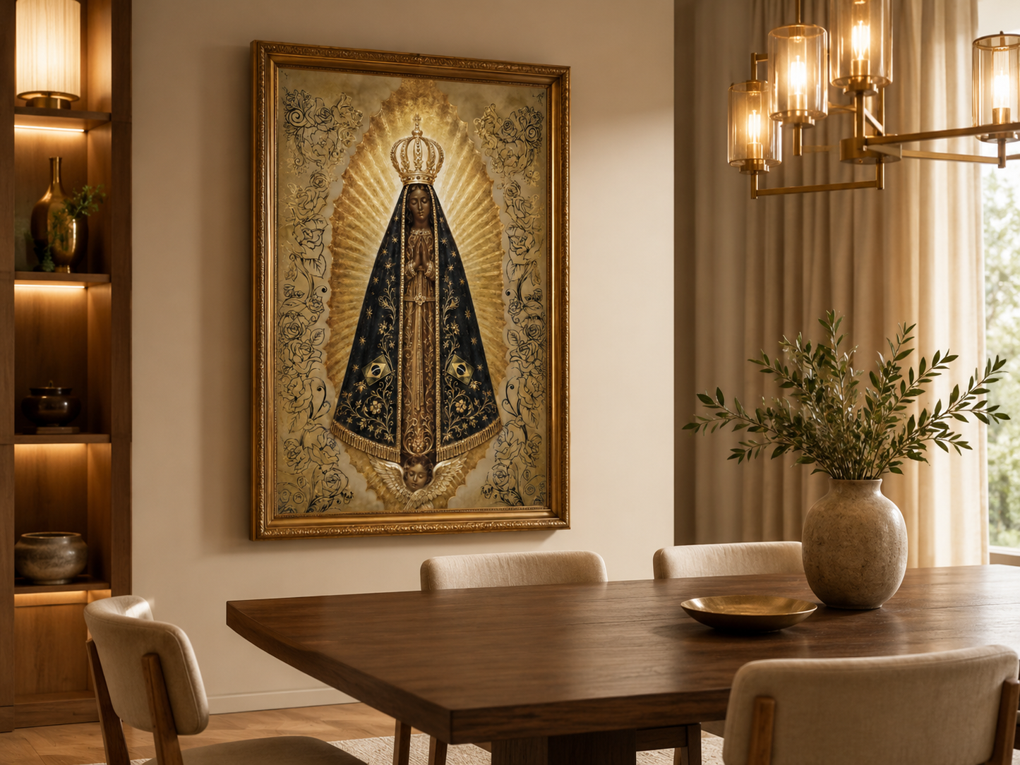 Quadro Nossa Senhora Aparecida em Dourado