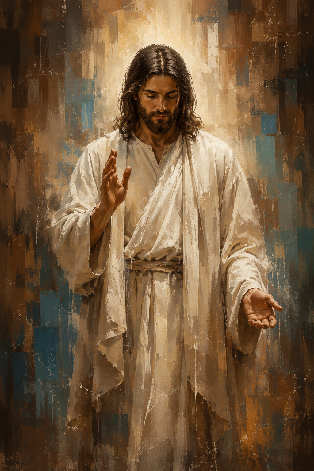 Quadro Cristo em Bênção e Acolhimento
