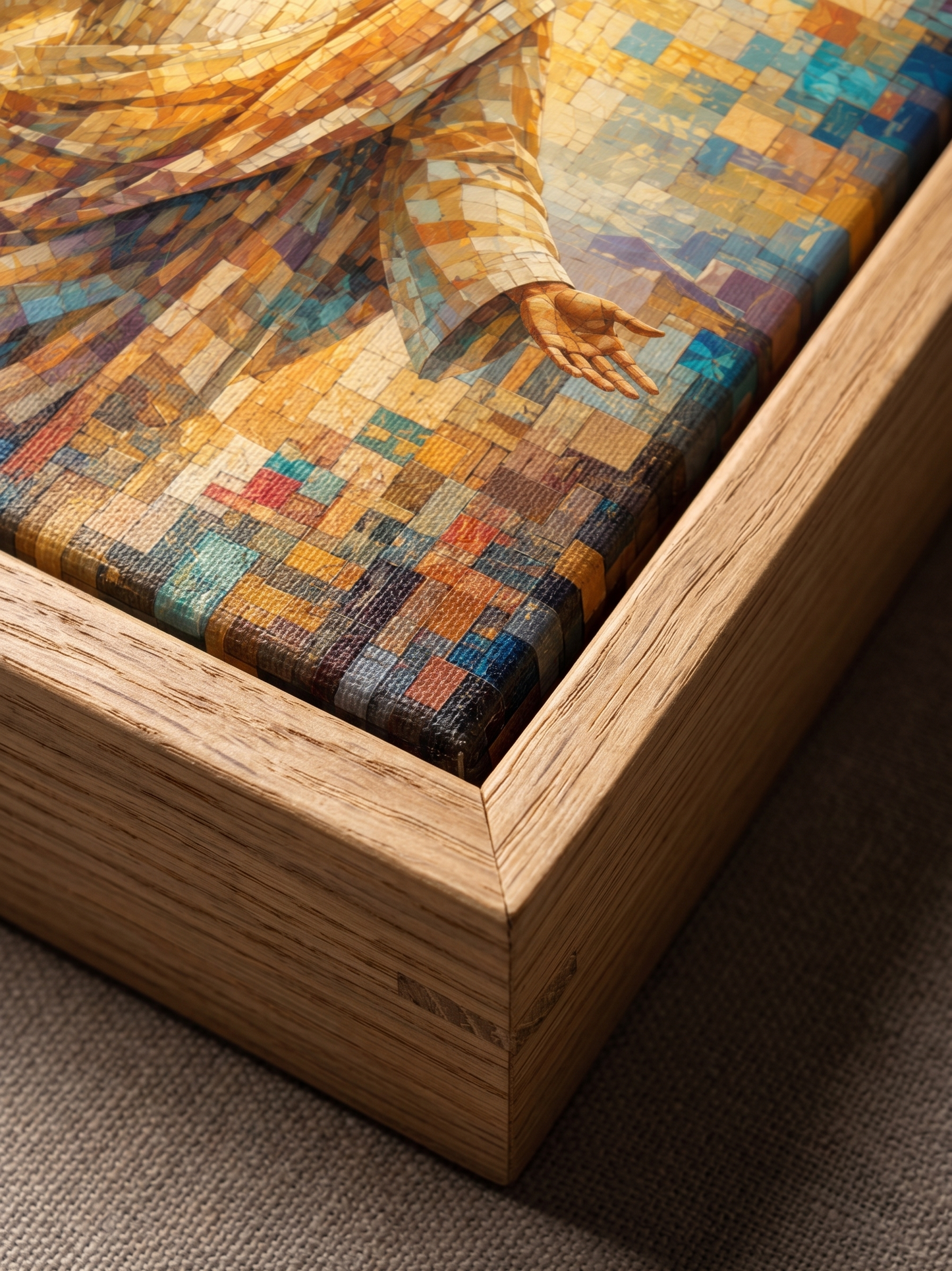 Quadro Cristo de Braços Abertos em Mosaico