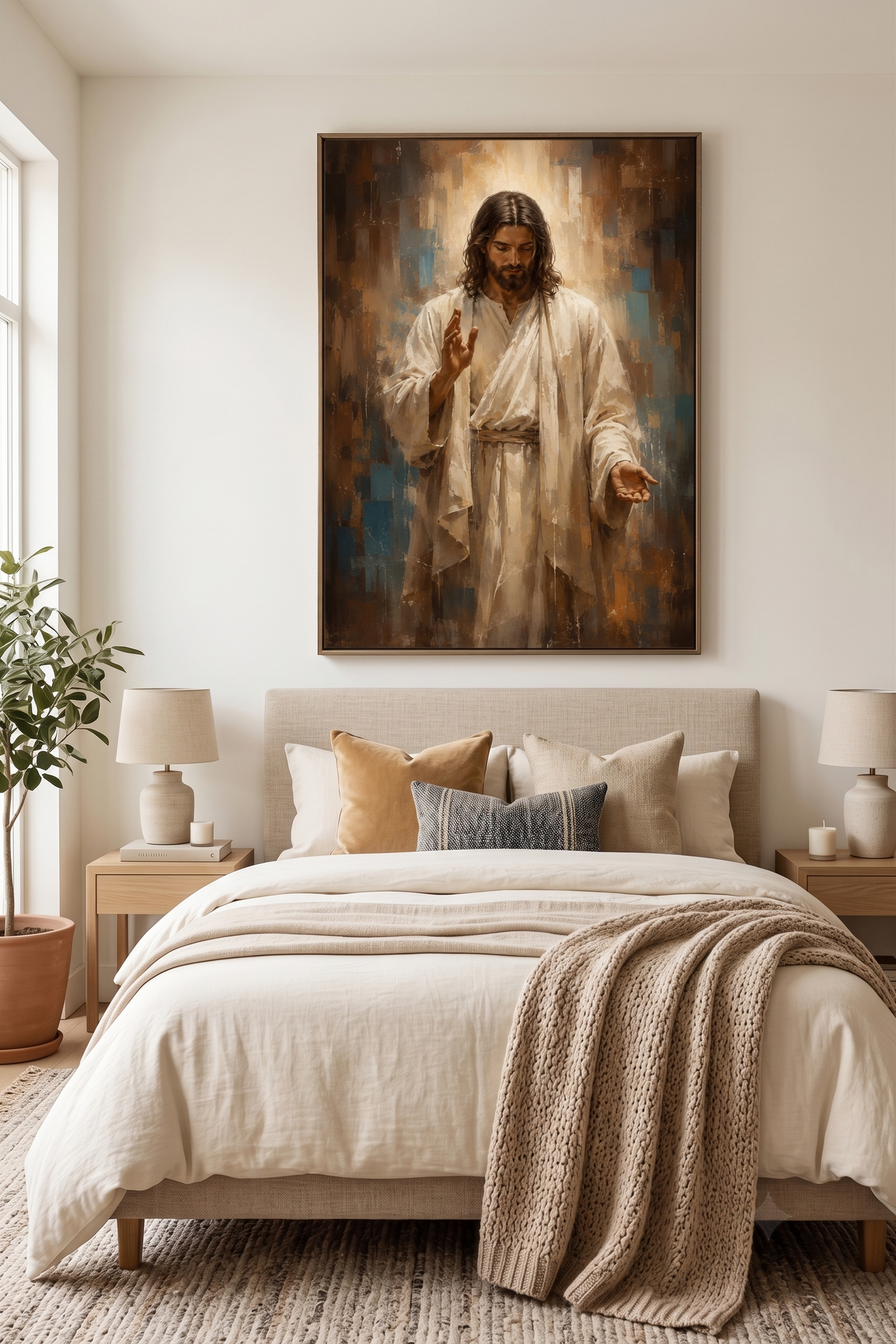 Quadro Cristo em Bênção e Acolhimento