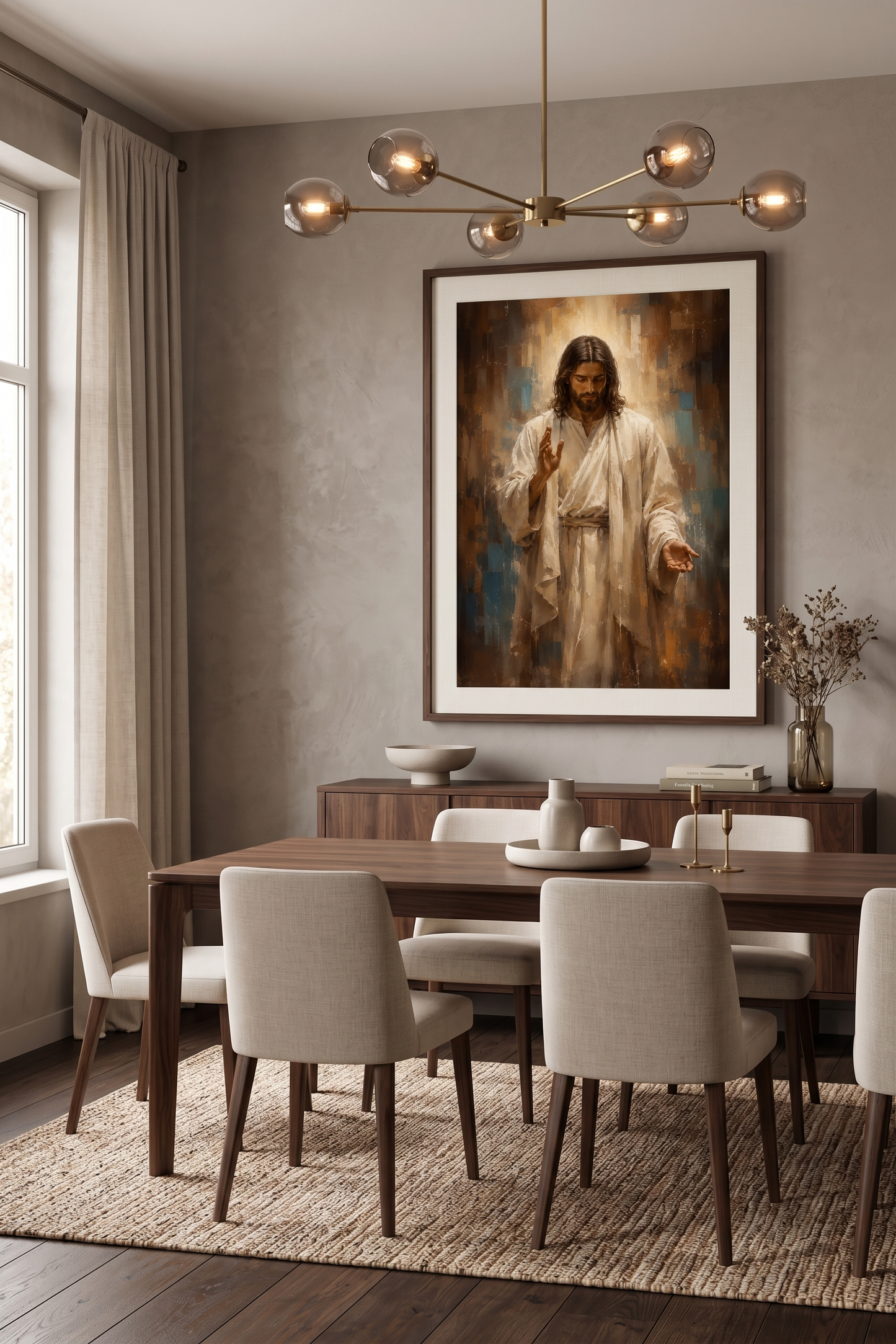 Quadro Cristo em Bênção e Acolhimento