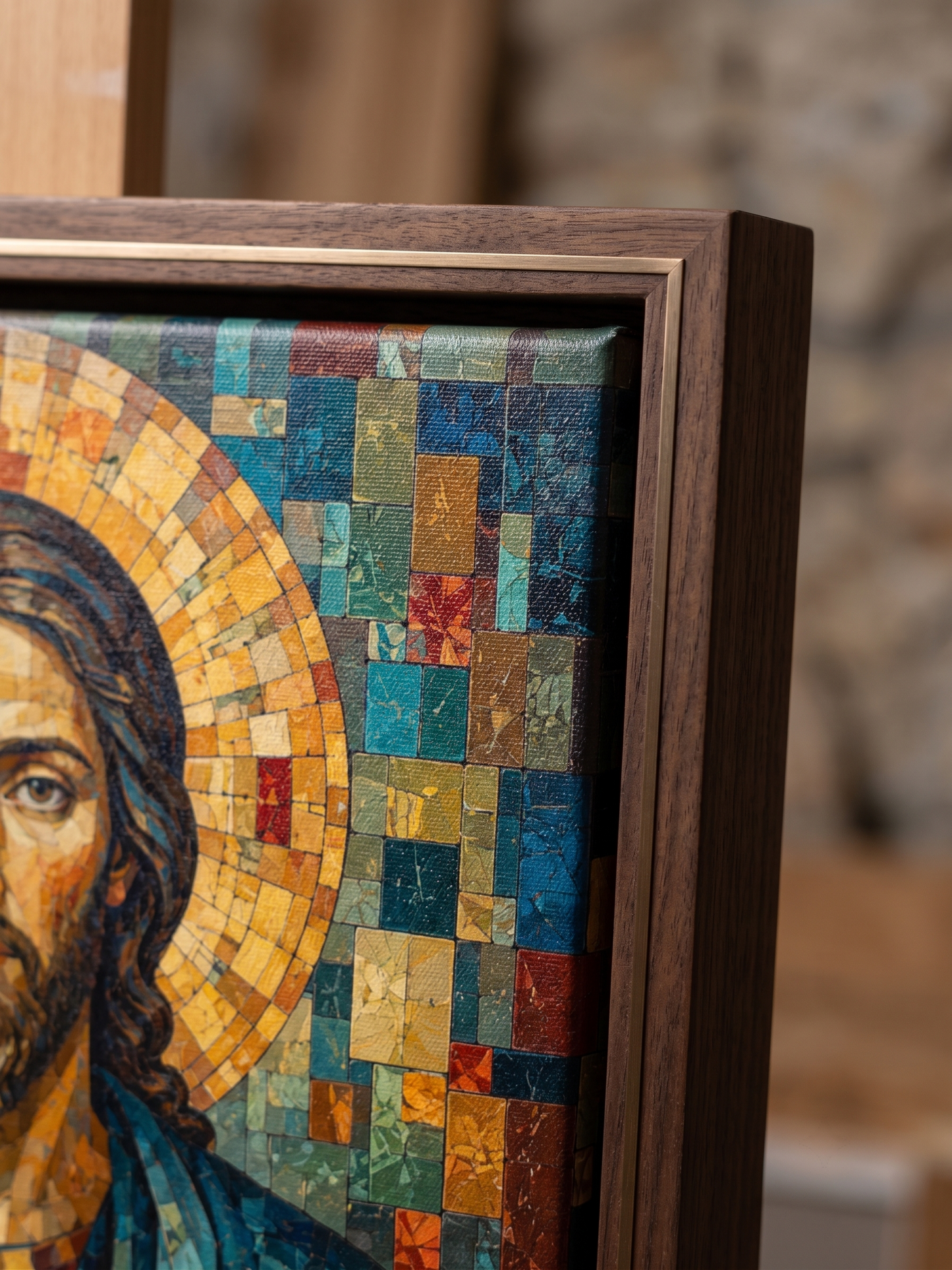 Quadro Cristo Pantocrator em Mosaico