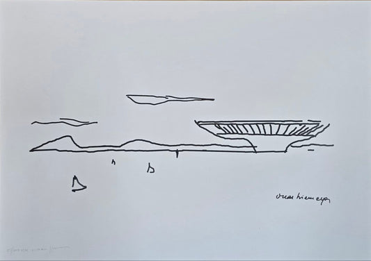 Gravura assinada Museu de Arte Contemporânea Oscar Niemeyer 7/100 50x70