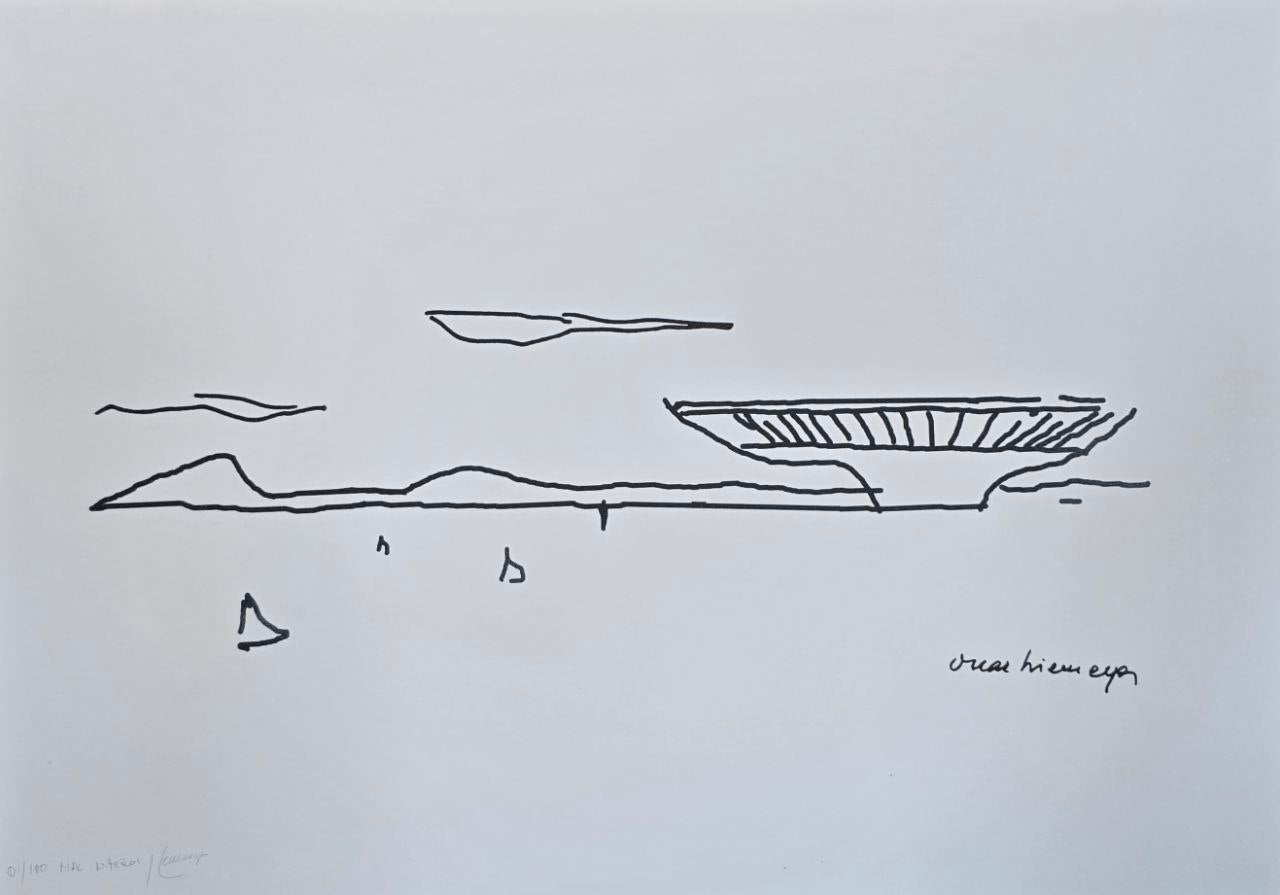 Gravura assinada Museu de Arte Contemporânea Oscar Niemeyer 1/100 50x70