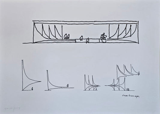 Gravura assinada Palácio do Planalto Oscar Niemeyer 13/100 50x70