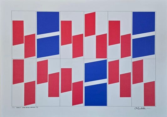 Gravura assinada (Escola Francesa) Athos Bulcão 2/100 50 X 70