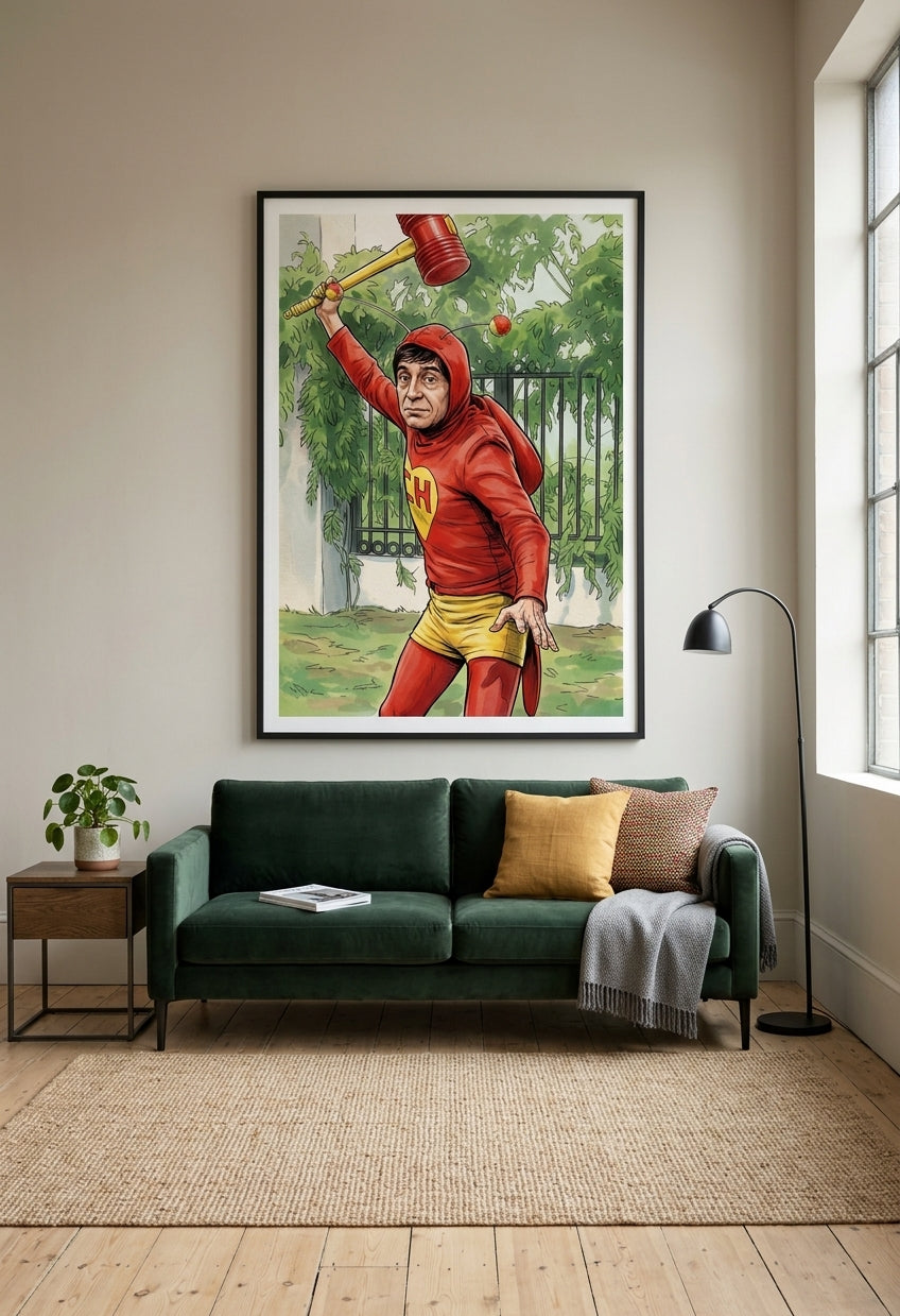 Quadro Herói Cômico Retrô