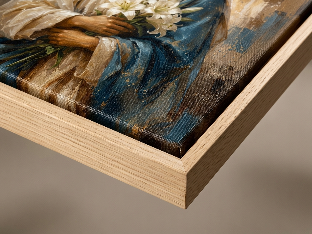 Quadro Virgem Maria com Lírios