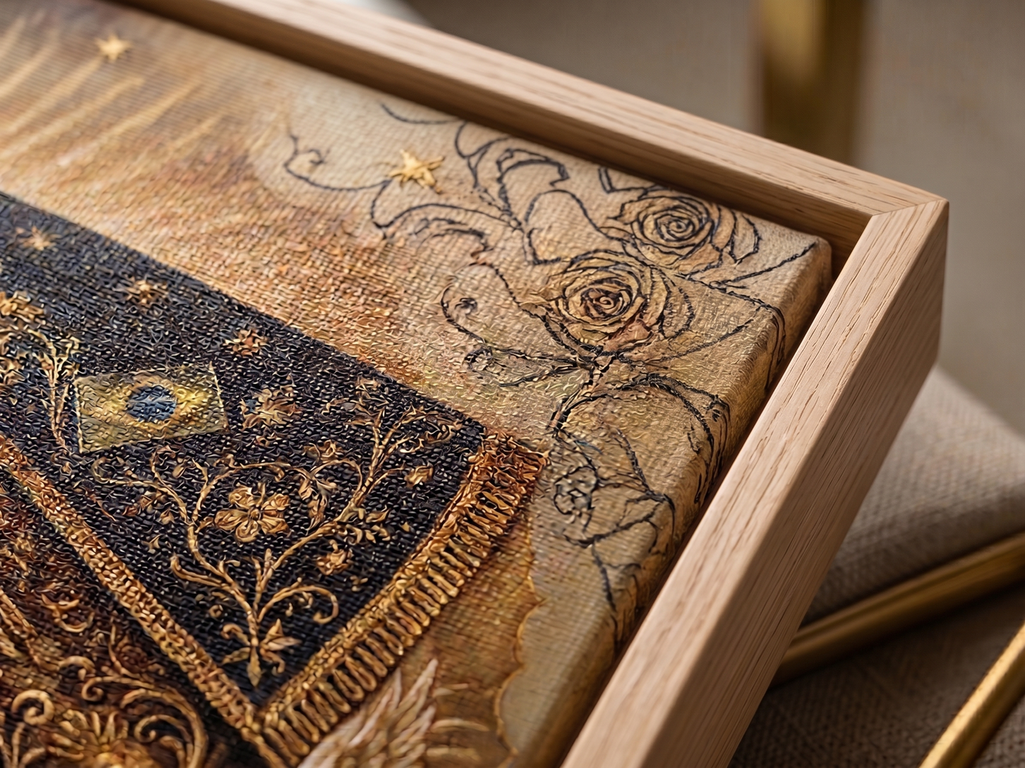 Quadro Nossa Senhora Aparecida em Dourado
