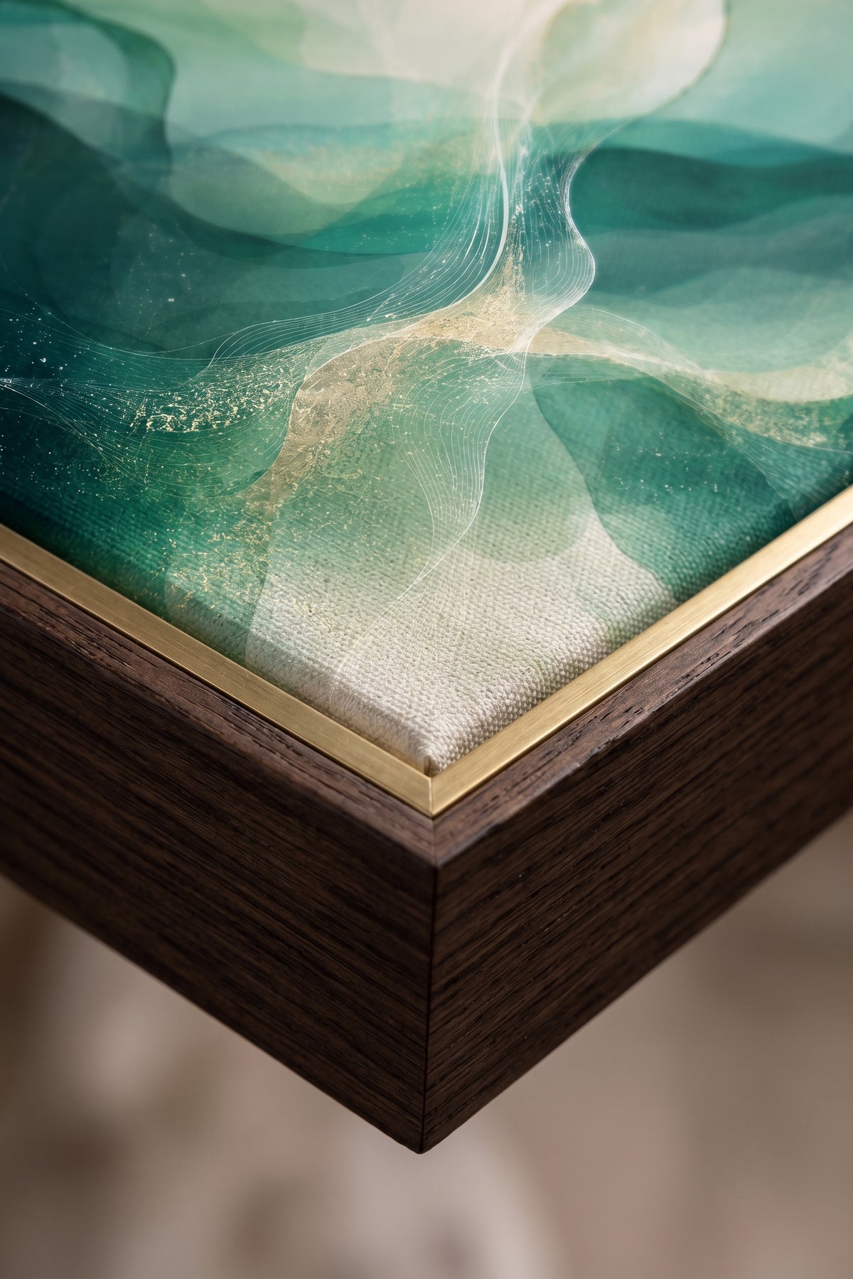 Quadro Ondas Verde-Mar