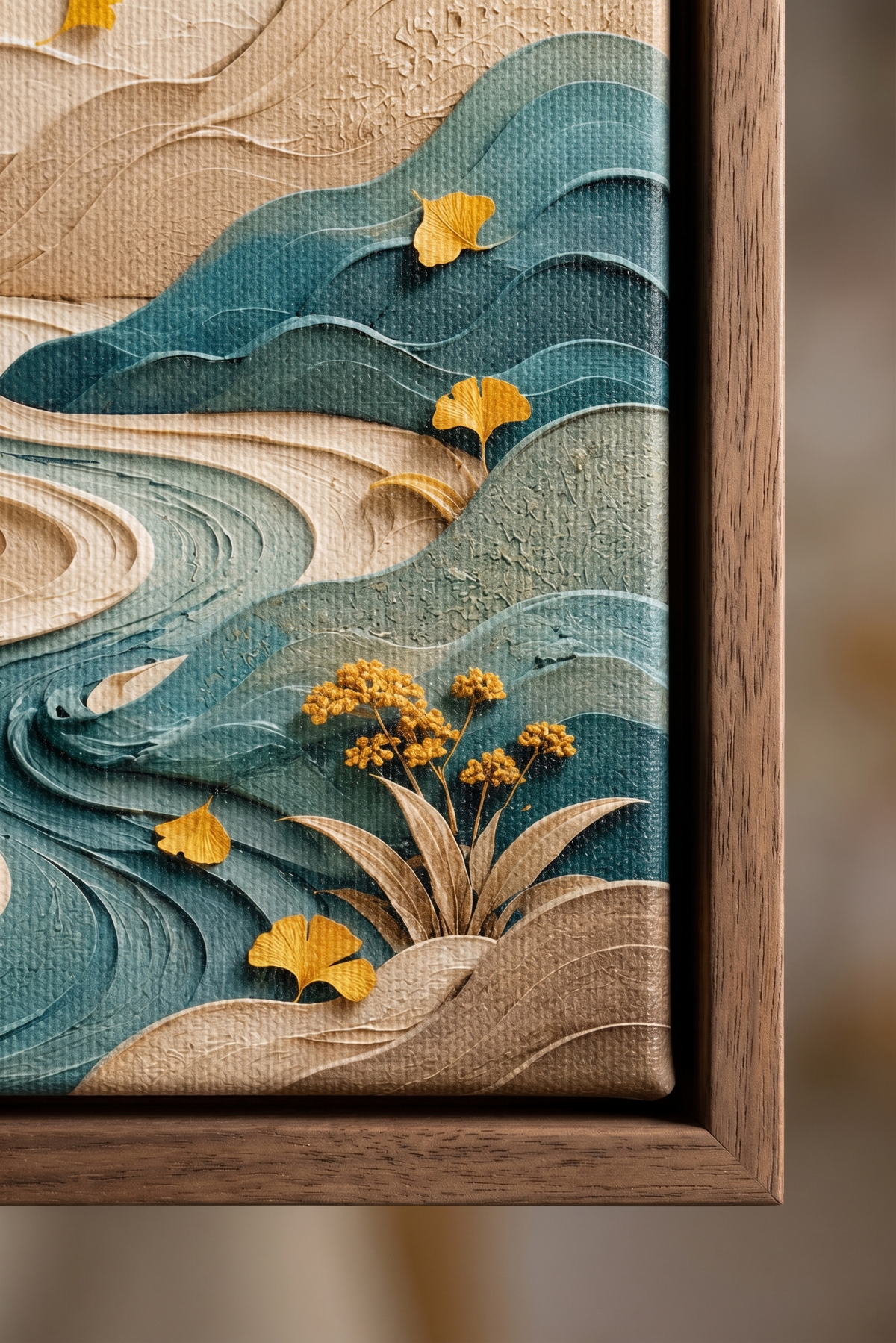 Quadro Caminho do Ginkgo Dourado