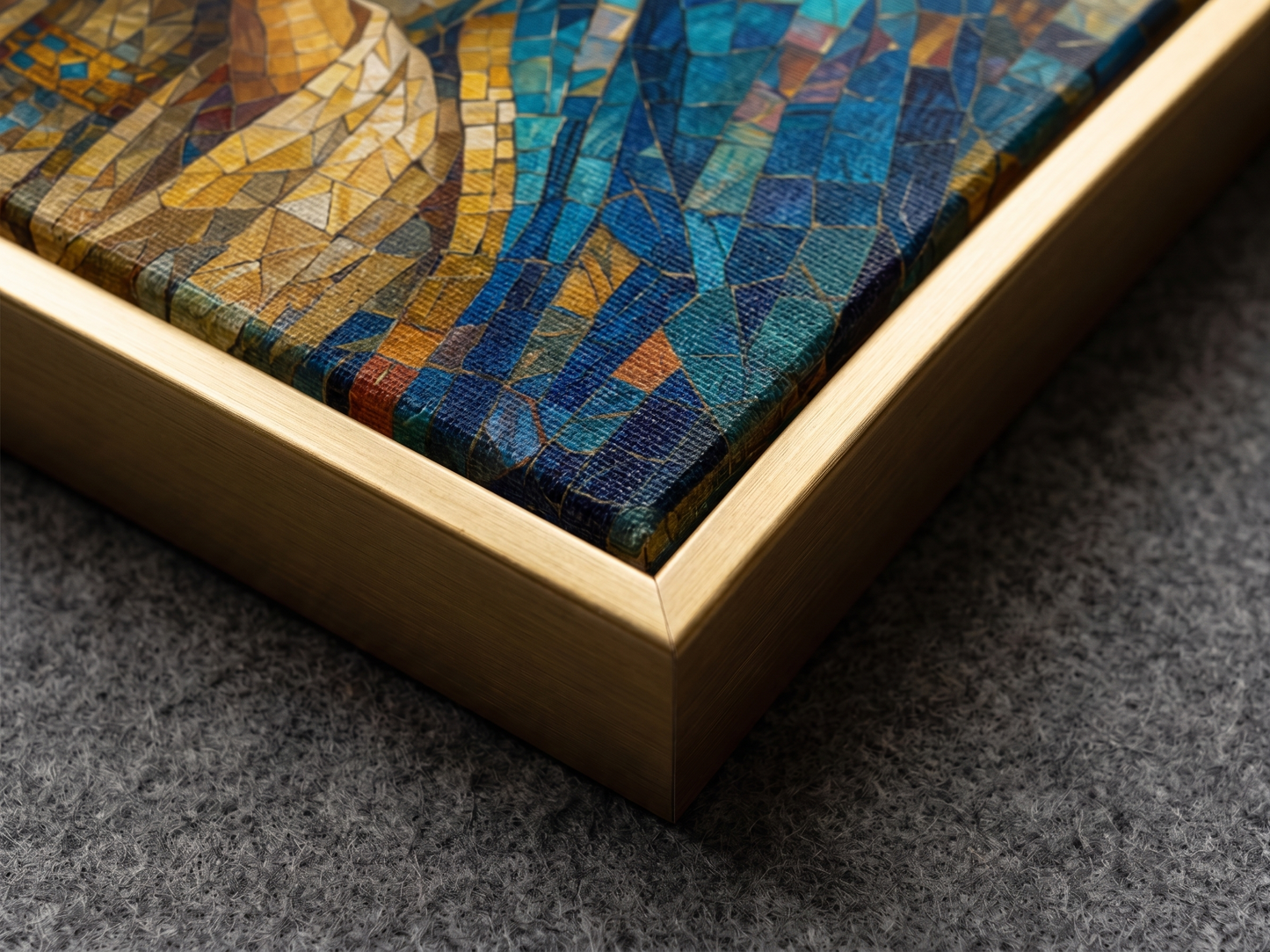 Quadro Virgem Maria em Oração em Mosaico